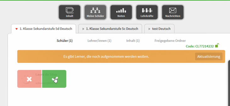 Schüler bestätigen Schüler bestätigen